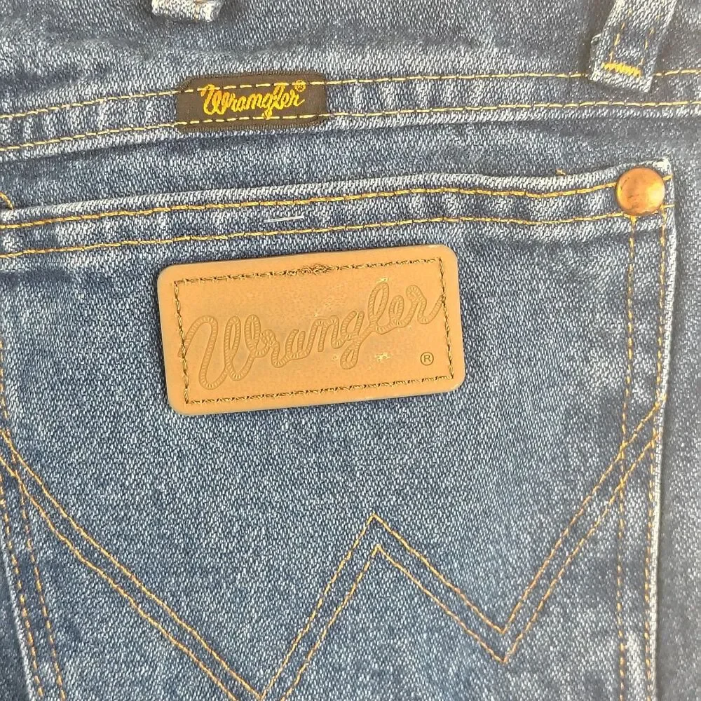 Vintage Wrangler 13MWZ Cowboy Cut Jeans Mens 38x34 Dark Wash Western Straight Le